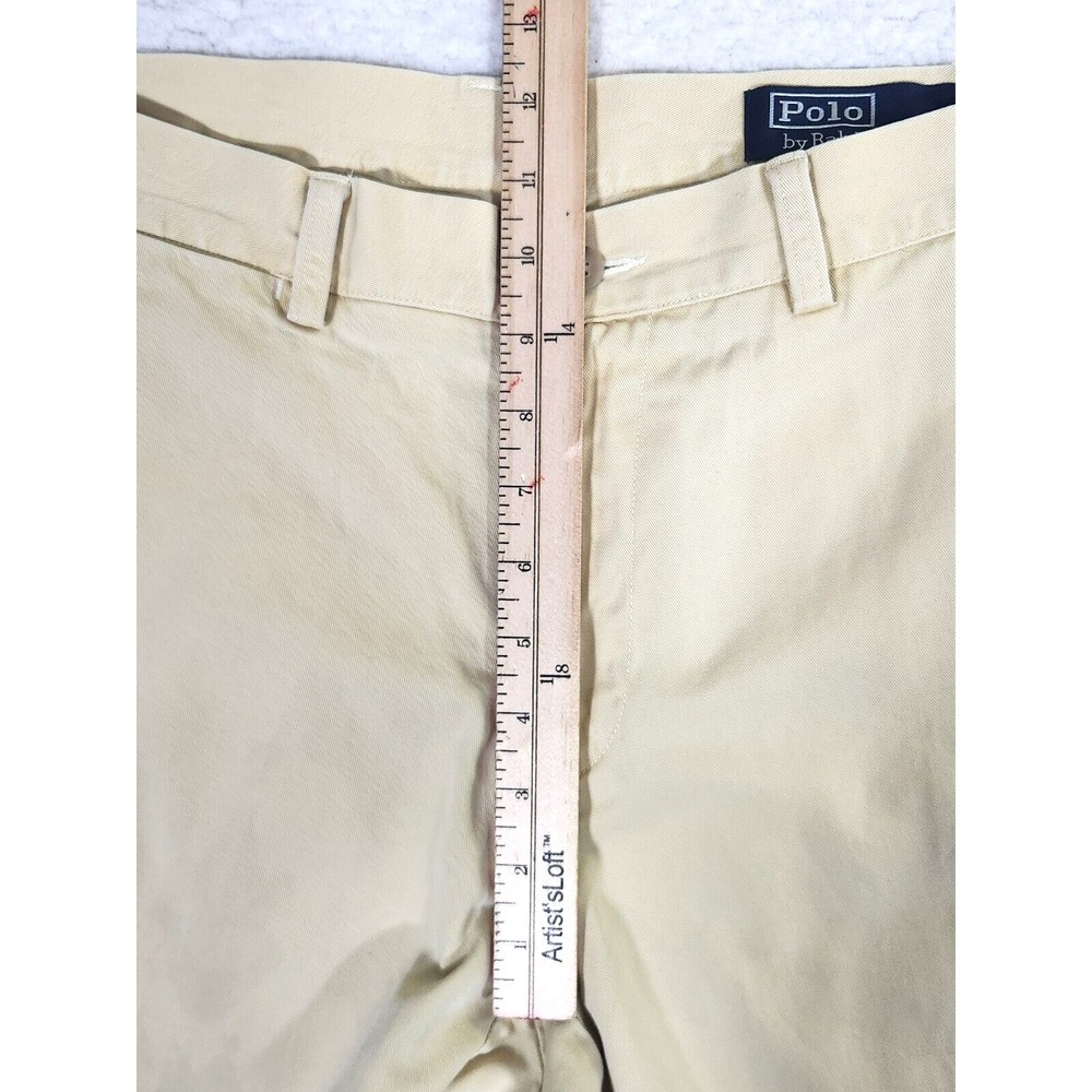 Polo Ralph Lauren Classic Fit 9" Shorts Men's 33 Light Yellow Cotton Chino - Picture 7 of 12